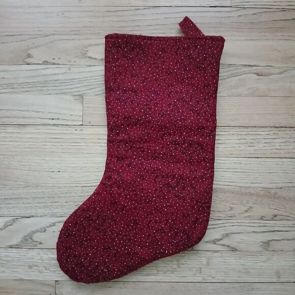 Quilt Christmas Stocking with Snowman Birdhouse Cardinals Holiday Decoration - Picture 4 of 6